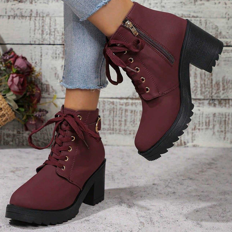 ⏳Liquidation totale⏳Bottines à talon bloc et plateforme pour femme