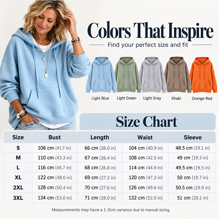 ⏳Liquidation totale⏳Hoodie oversize à cordon de serrage pour femme