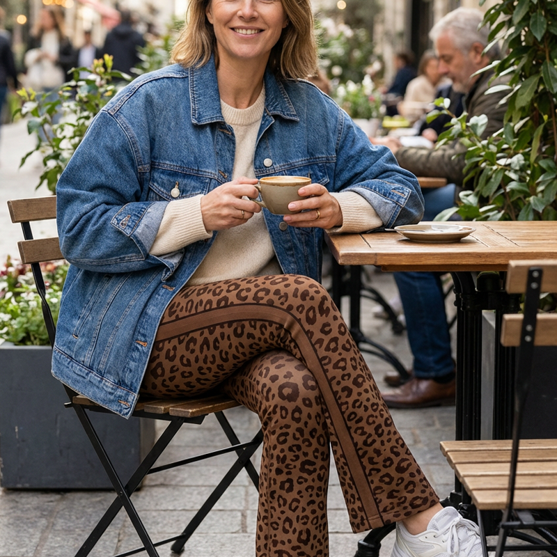 ⏳Liquidation totale⏳Women’s Leopard Print Flared Yoga Pants