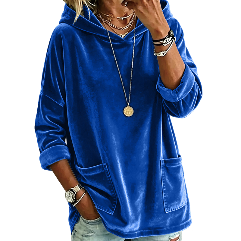 💖Soldes ! Prix cassés💖Sweat à capuche en velours pour femme