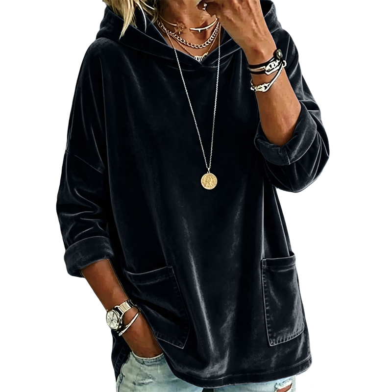 💖Soldes ! Prix cassés💖Sweat à capuche en velours pour femme