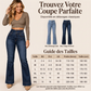 💖Soldes ! Prix cassés💖Jeans évasés taille haute élastique pour femme