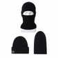 Cagoule tricotée chaude pour homme, bonnet d'hiver coupe-vent et masque facial pour temps froid