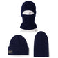 Cagoule tricotée chaude pour homme, bonnet d'hiver coupe-vent et masque facial pour temps froid