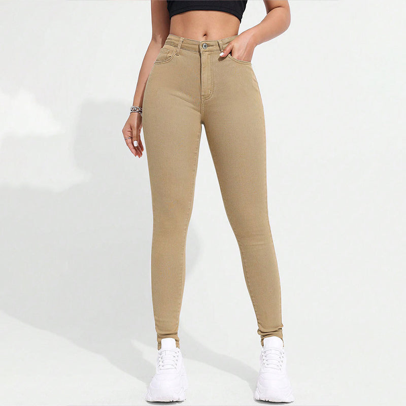 💖Soldes ! Prix cassés💖Jeans skinny stretch à taille haute pour femme