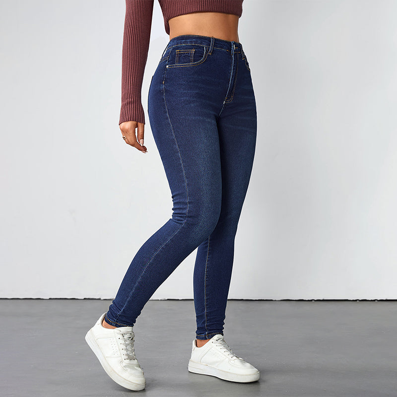 💖Soldes ! Prix cassés💖Jeans skinny stretch à taille haute pour femme