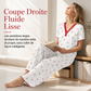Ensemble de pyjama imprimé pour femme, haut à manches courtes et pantalon long, vêtement de détente confortable et élastique