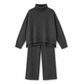 Ensemble Deux Pièces Pull Ample à Col Roulé et Pantalon en Maille pour Femme, Tenue Décontractée, Chaude et Épaisse pour Automne et Hiver