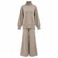 Ensemble Deux Pièces Pull Ample à Col Roulé et Pantalon en Maille pour Femme, Tenue Décontractée, Chaude et Épaisse pour Automne et Hiver