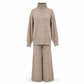 Ensemble Deux Pièces Pull Ample à Col Roulé et Pantalon en Maille pour Femme, Tenue Décontractée, Chaude et Épaisse pour Automne et Hiver