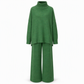 Ensemble Deux Pièces Pull Ample à Col Roulé et Pantalon en Maille pour Femme, Tenue Décontractée, Chaude et Épaisse pour Automne et Hiver
