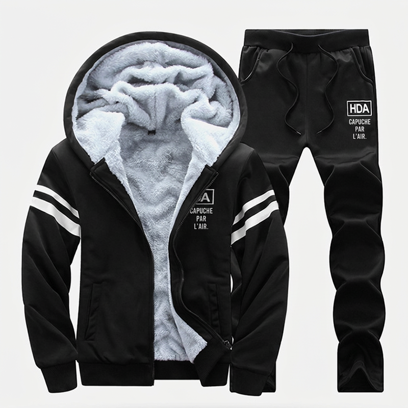 💖Soldes ! Prix cassés💖Ensemble sweat à capuche épaissi et pantalon pour homme