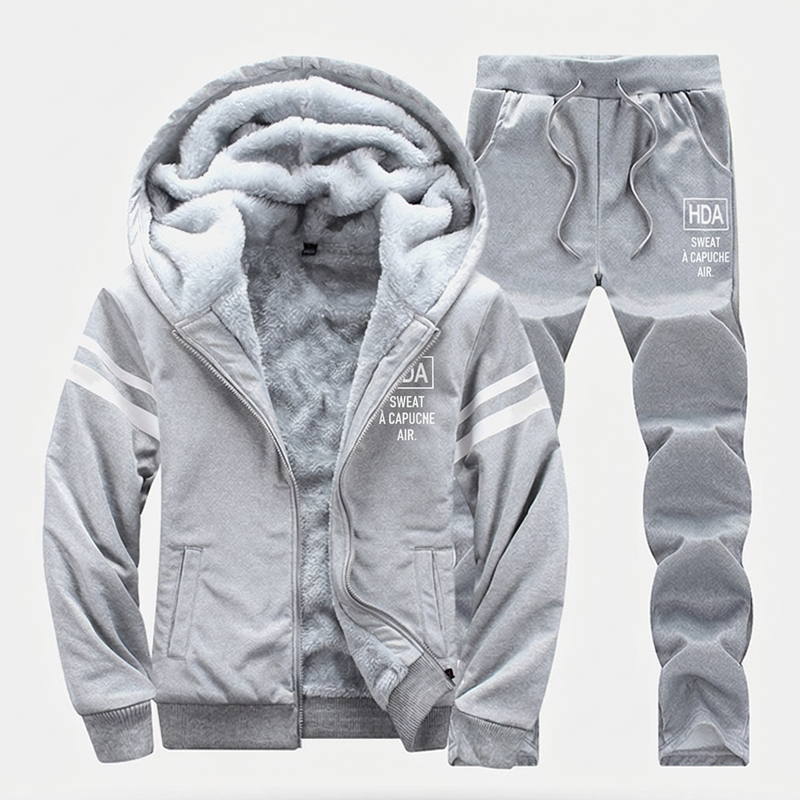 💖Soldes ! Prix cassés💖Ensemble sweat à capuche épaissi et pantalon pour homme