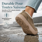 Bottes de neige pour femmes, douces, confortables et antidérapantes, avec une coupe large