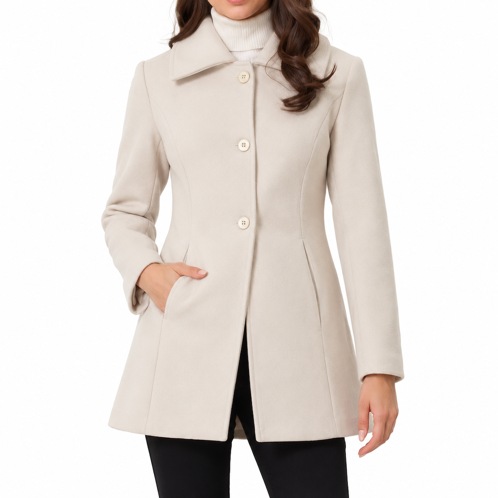 Manteau trench écossais mi-long élégant pour femme, polyvalent pour l'automne et l'hiver