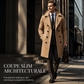 Manteau long classique double-breasted pour homme