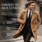 Manteau long classique double-breasted pour homme