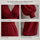 🍂Envie d’un ensemble 2 pièces femme pour l’automne-hiver ? Haut plissé col V, manches bouffantes et pantalon large à poches ✨🍂