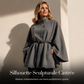 Manteau cape élégant à col montant pour femme
