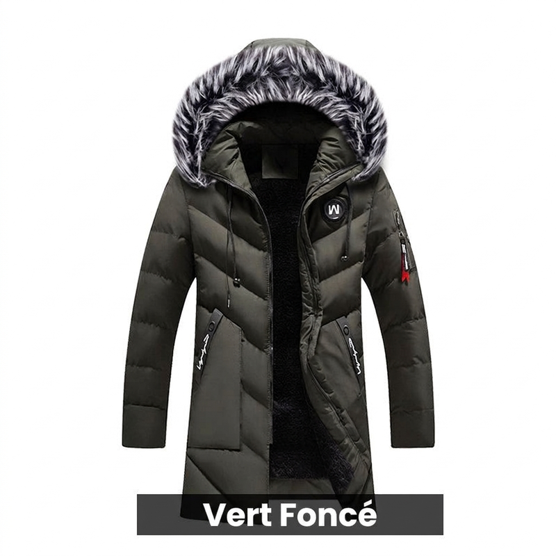 ✨ Ce blouson long à capuche pour homme tient chaud quand il fait froid — et c’est une idée cadeau qui plaît 🎁