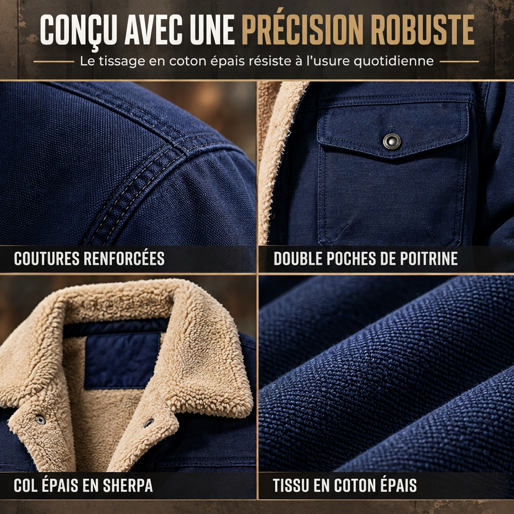 ✨ Veste cargo pour homme décontractée avec doublure en peluche : le bon réflexe au quotidien 🧥