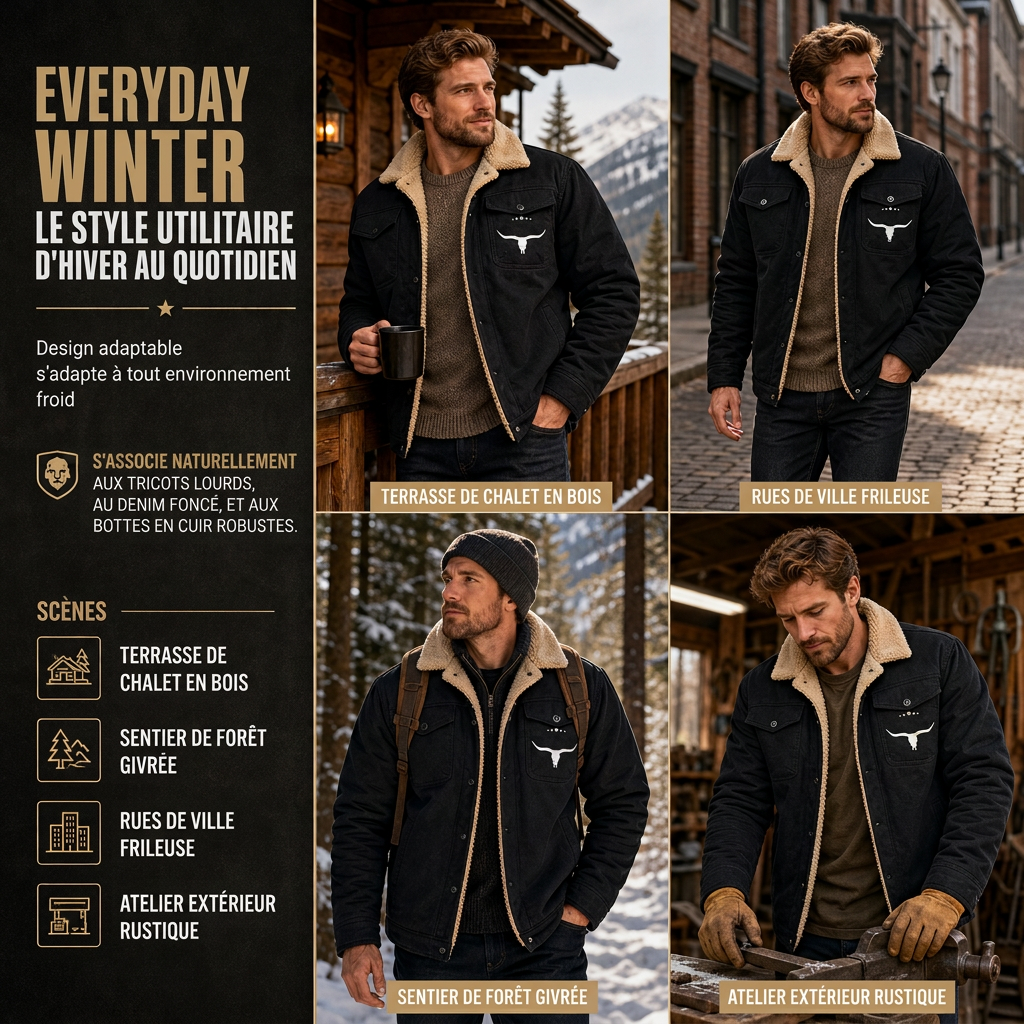 ✨ Veste cargo pour homme décontractée avec doublure en peluche : le bon réflexe au quotidien 🧥