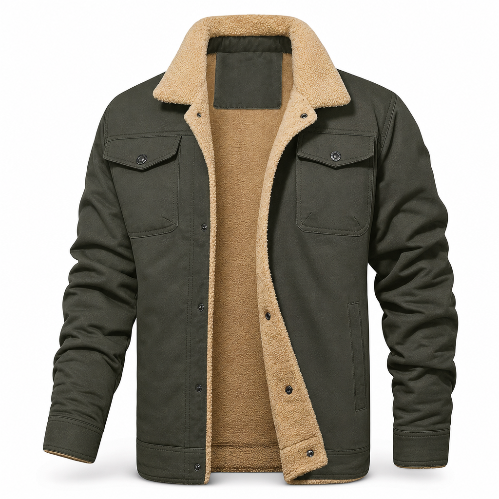 ✨ Veste cargo pour homme décontractée avec doublure en peluche : le bon réflexe au quotidien 🧥