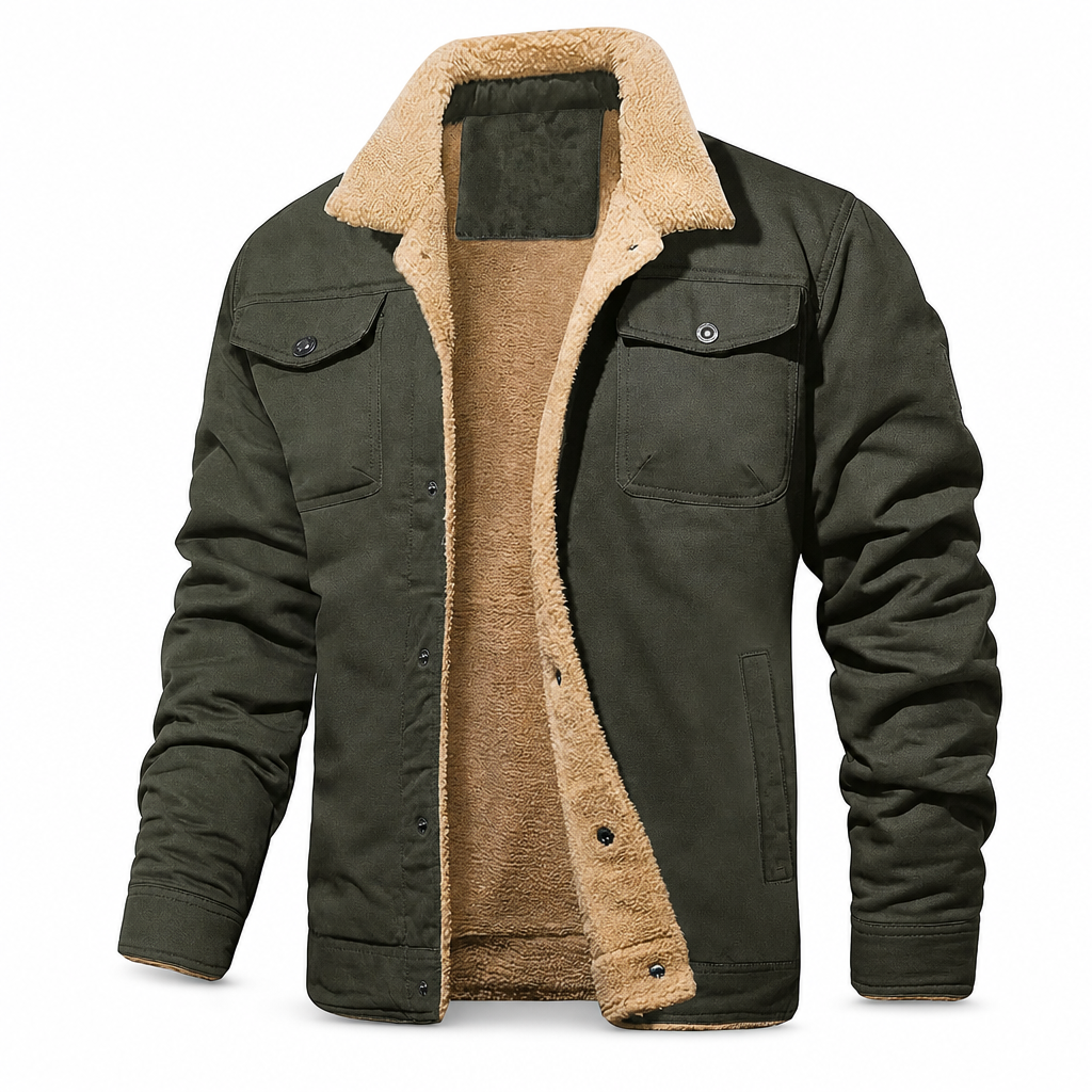 ✨ Veste cargo pour homme décontractée avec doublure en peluche : le bon réflexe au quotidien 🧥