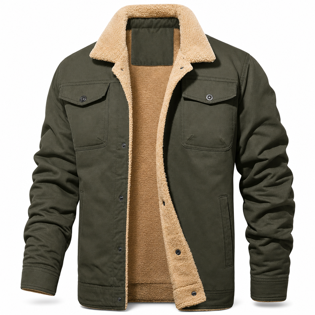 ✨ Veste cargo pour homme décontractée avec doublure en peluche : le bon réflexe au quotidien 🧥