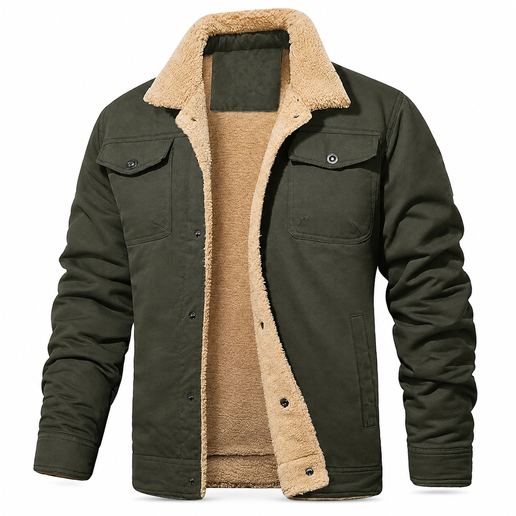 ✨ Veste cargo pour homme décontractée avec doublure en peluche : le bon réflexe au quotidien 🧥