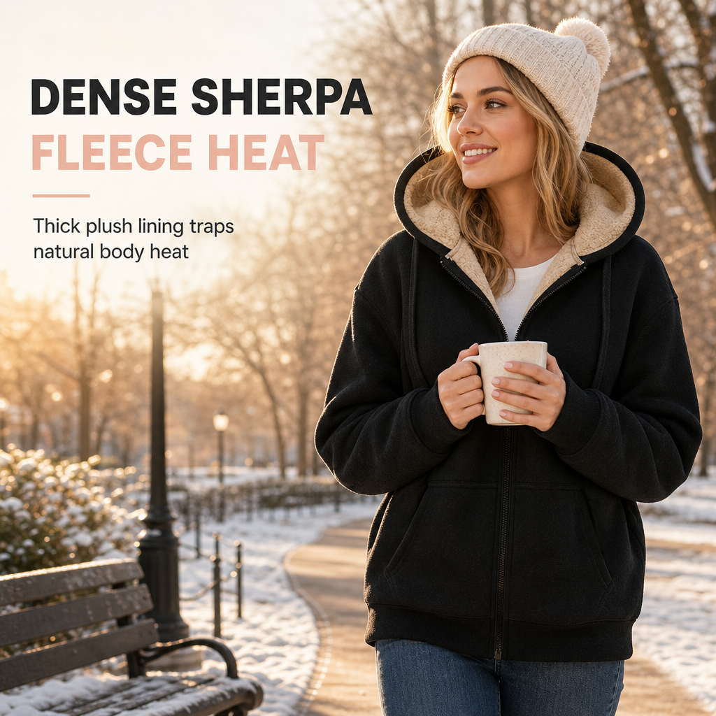 Sweat-shirt à capuche en polaire chaud pour femme, idéal pour l'hiver🥠LIVRAISON GRATUITE