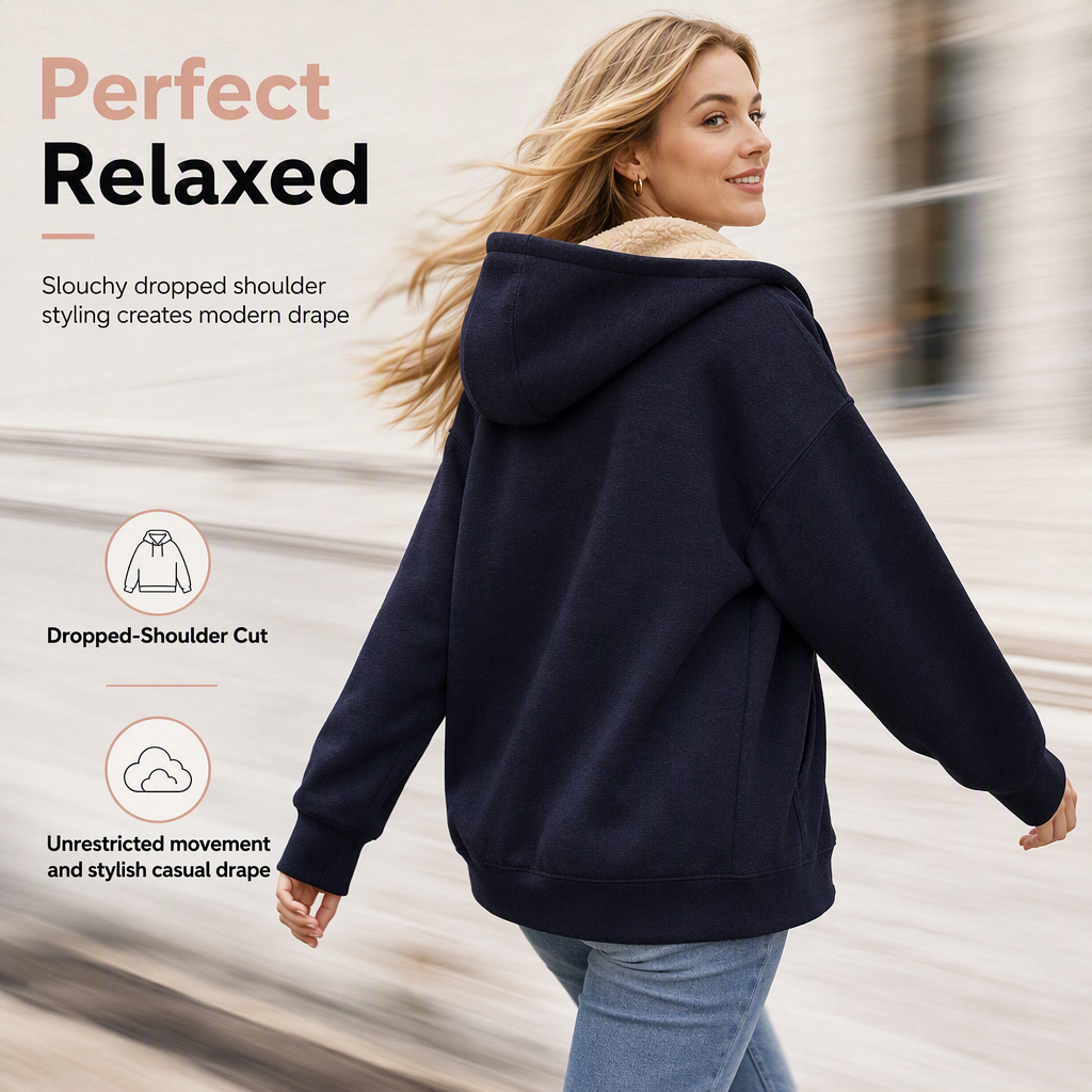 Sweat-shirt à capuche en polaire chaud pour femme, idéal pour l'hiver🥠LIVRAISON GRATUITE