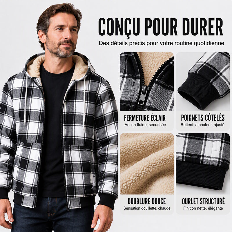 ✨ Veste thermique pour homme, décontractée à capuche : chaude et facile à porter au quotidien 🧥