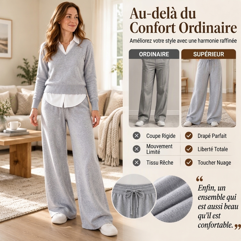 ✨ Ensemble 3 pièces en tricot décontracté et confortable pour femme : facile à porter au quotidien 🧶