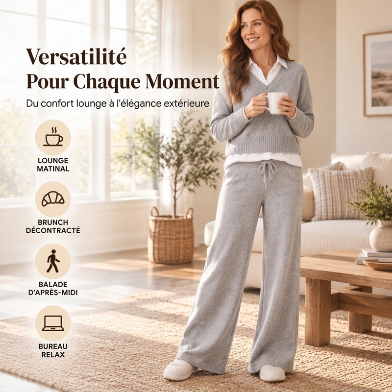 ✨ Ensemble 3 pièces en tricot décontracté et confortable pour femme : facile à porter au quotidien 🧶