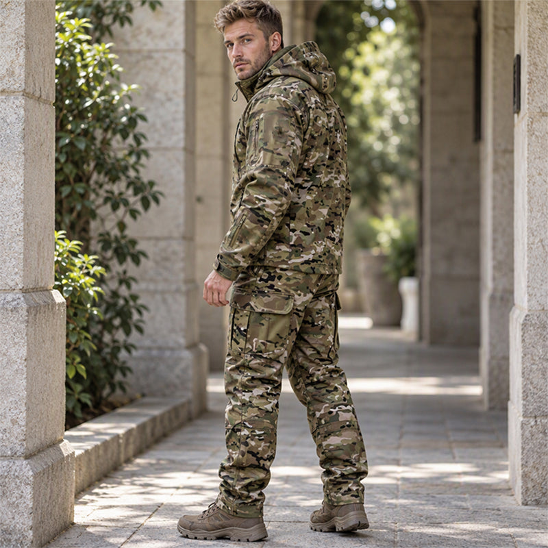 ✨ Combinaison tactique softshell unisexe : déperlante et pensée pour l’extérieur 🌧️  CN：
