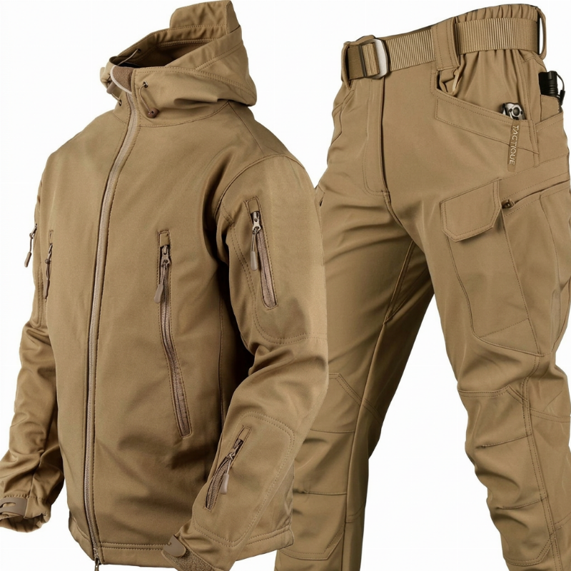 ✨ Combinaison tactique softshell unisexe : déperlante et pensée pour l’extérieur 🌧️  CN：