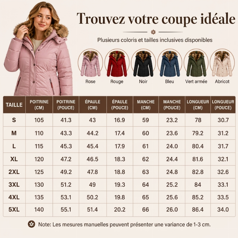 ✨ Veste matelassée à capuche pour femme, coupe ajustée : facile à porter au quotidien 🧥