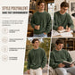 ✨ Pull à col rond pour homme en velours côtelé, manches longues : chaud et facile à porter 🧶