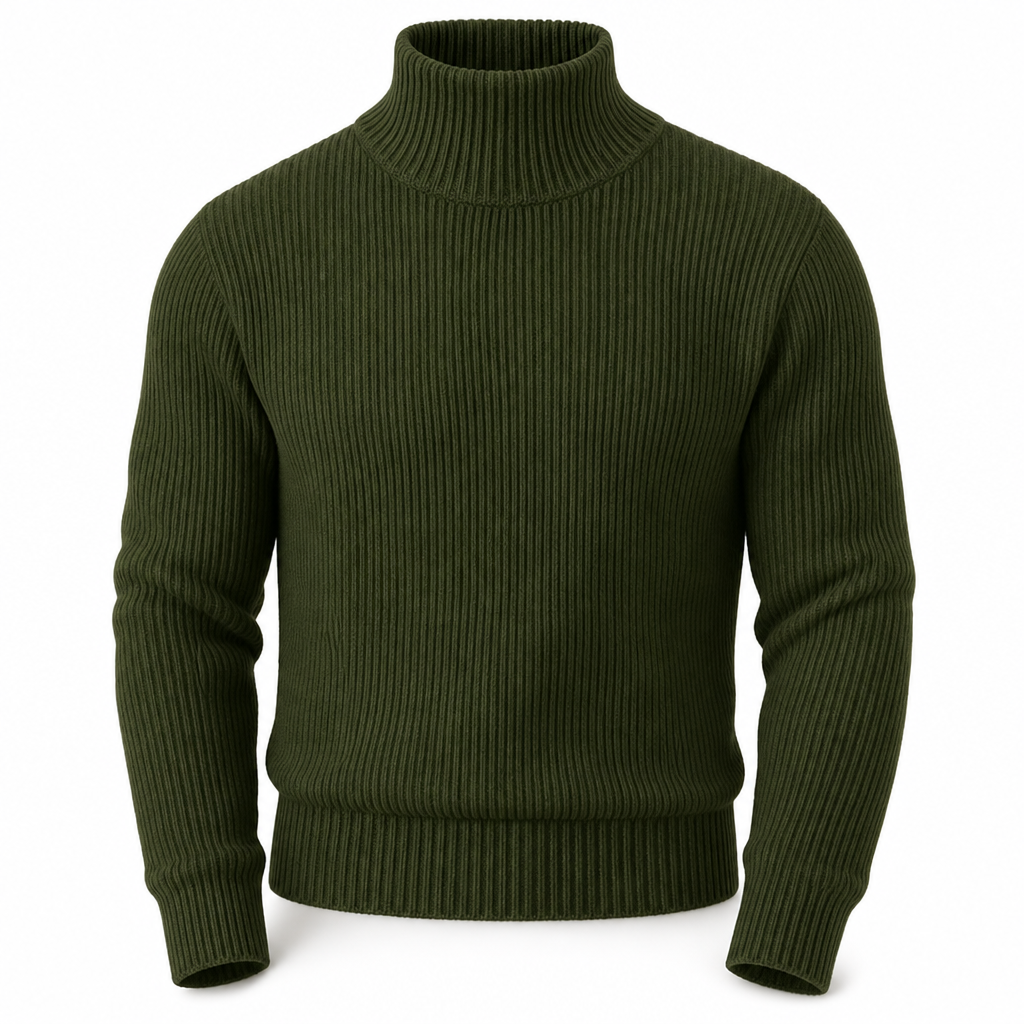 ✨ Envie d’un pull col roulé en maille ajustée pour homme ? Col structuré et coupe ajustée, facile à porter 🧶