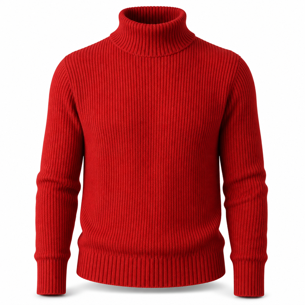 ✨ Envie d’un pull col roulé en maille ajustée pour homme ? Col structuré et coupe ajustée, facile à porter 🧶