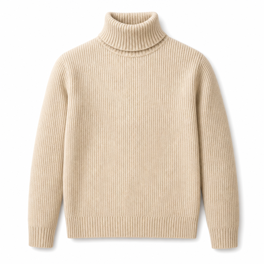 ✨ Envie d’un pull col roulé en maille ajustée pour homme ? Col structuré et coupe ajustée, facile à porter 🧶