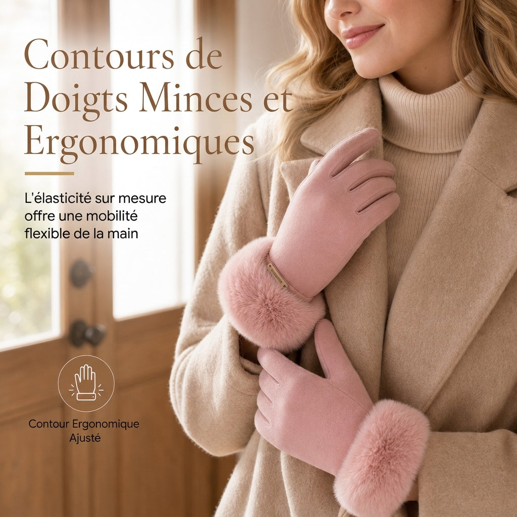 ✨ Gants thermiques d’hiver pour femmes, compatibles avec les écrans tactiles : coupe-vent, chauds et pensés pour le vélo comme la conduite 🧤