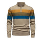 ✨ Pull homme rayé demi-zip, coupe ajustée et esprit décontracté : facile à porter au quotidien 🧶