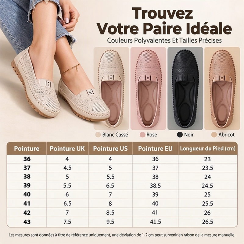 ✨ Ces chaussures plates femme sont faciles à enfiler et respirantes, parfaites pour tous les jours 🥿