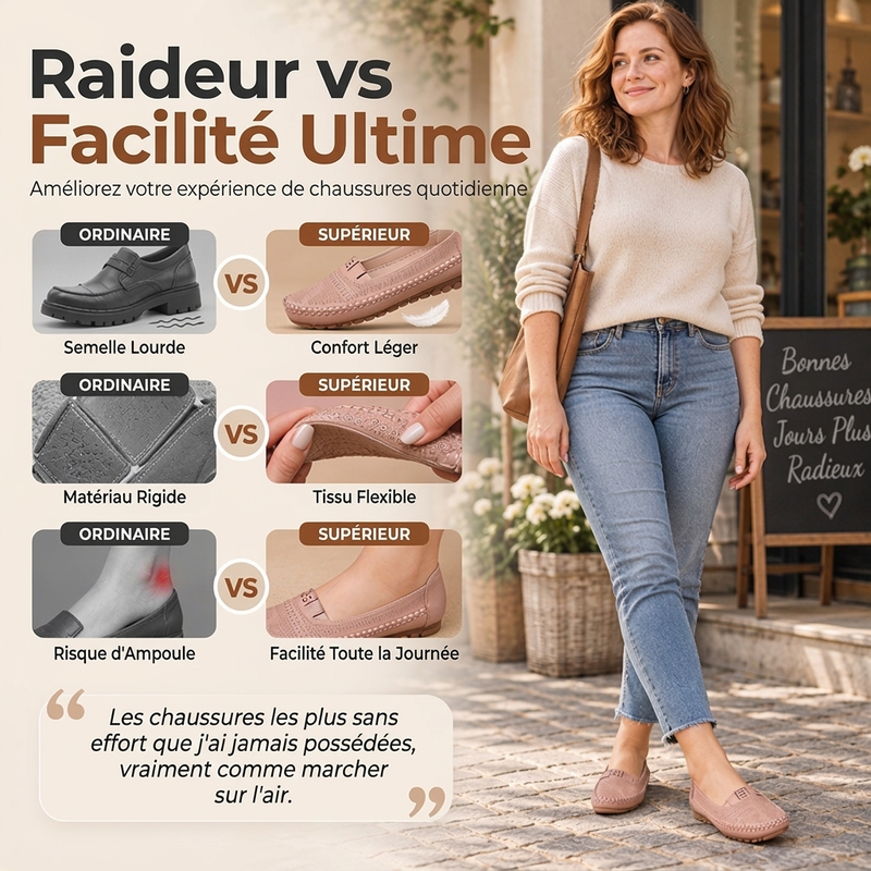 ✨ Ces chaussures plates femme sont faciles à enfiler et respirantes, parfaites pour tous les jours 🥿