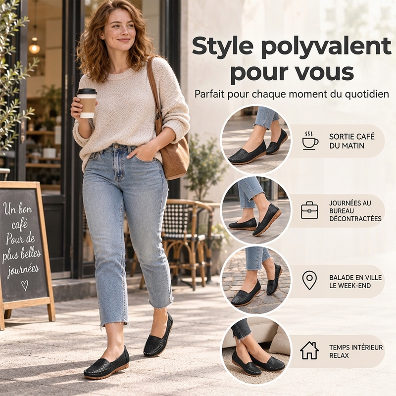 ✨ Ces chaussures plates femme sont faciles à enfiler et respirantes, parfaites pour tous les jours 🥿
