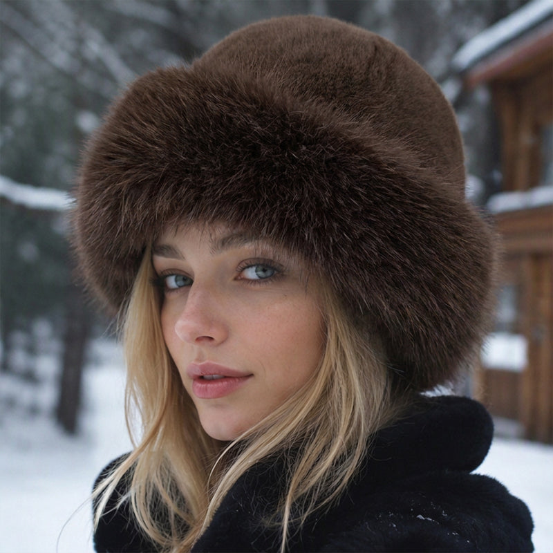 ✨ Ce chapeau pour femme en fausse fourrure mise sur la chaleur et l’élégance, facile à porter au quotidien 🧢
