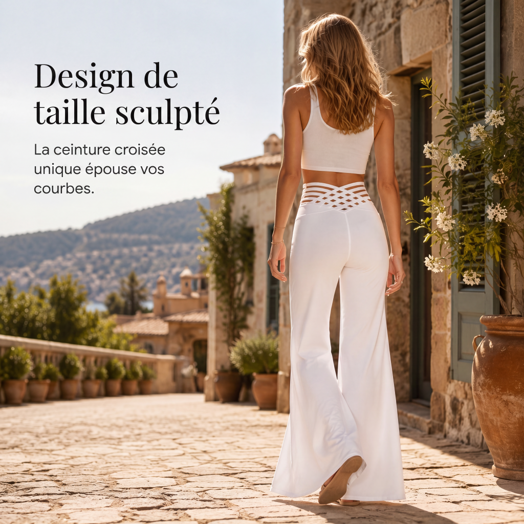 ✨ Pantalon large décontracté à taille haute pour femme, jambe large : facile à porter au quotidien 👖