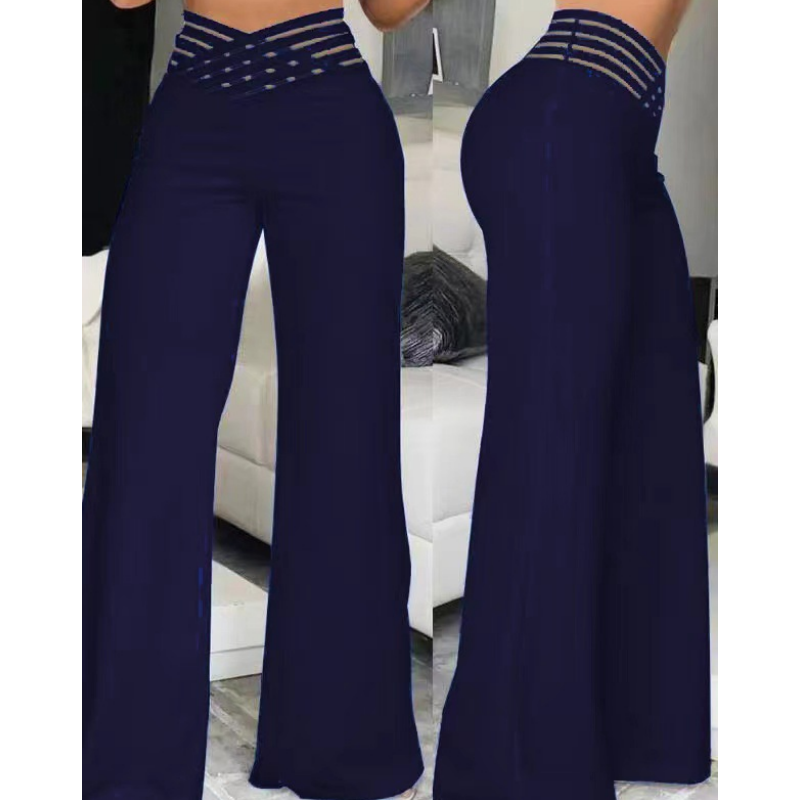 ✨ Pantalon large décontracté à taille haute pour femme, jambe large : facile à porter au quotidien 👖